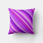 層状のストライプキャンディの – 紫と蘭 クッション (裏面)