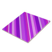 層状のストライプキャンディの – 紫と蘭 タイル (側面)