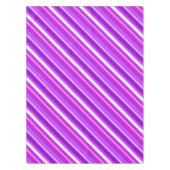 層状のストライプキャンディの – 紫と蘭 テーブルクロス (正面)