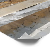 層状の石のテクスチャ ポスター (角)