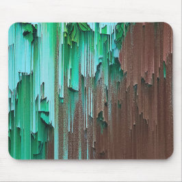 層状の緑と茶色絵を描 マウスパッド