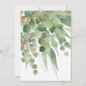 層状エレガント金ゴールドブラックユーカリ招待状 招待状 (裏面)