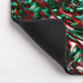 層状カーブ、メタリックグリーンおよびバーガンディ マウスパッド (コーナー)