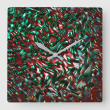 層状カーブ、メタリックグリーン、バーガンディマウス