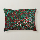 層状カーブ、緑とブルゴーニュ アクセントクッション (正面)