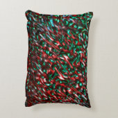 層状カーブ、緑とブルゴーニュ アクセントクッション (裏面(縦))