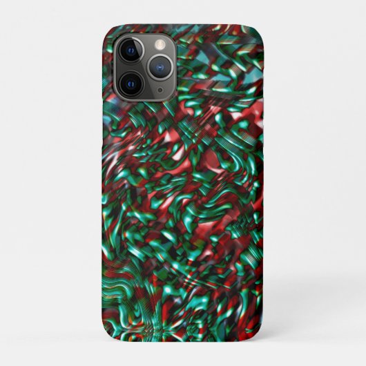 層状カーブ、緑とブルゴーニュ Case-Mate iPhoneケース (裏)