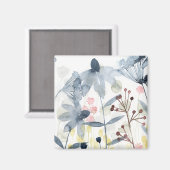 層状ガーデン – 水彩花 マグネット (正面/裏面)