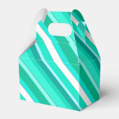 層状ストライプキャンディターコイズと白 フェイバーボックス (裏面サイド)