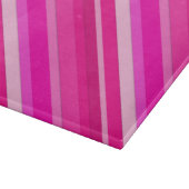 層状ストライプキャンディ明るい赤紫色 – ピンク カッティングボード (角)