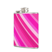 層状ストライプキャンディ明るい赤紫色 – ピンク フラスク (左)