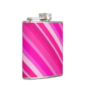 層状ストライプキャンディ明るい赤紫色 – ピンク フラスク (右)