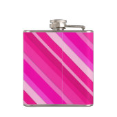 層状ストライプキャンディ明るい赤紫色 – ピンク フラスク (裏面)