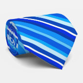 層状ストライプキャンディ淡い色のー – cobaltとblue ネクタイ (ロール)