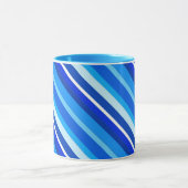 層状ストライプキャンディ淡い色のー – cobaltとblue マグカップ (中央)
