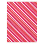 層状ストライプキャンディ – 赤、ピンクと白 テーブルクロス (正面)