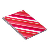 層状ストライプキャンディ – 赤、ピンクと白 ノートブック (右側)