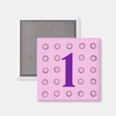 層状ピンクと紫の水玉模様がAge 1 Magnets マグネット (正面/裏面)