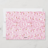 層状ピンクのクリスマスツリー休日のフォトカード シーズンカード (裏面)