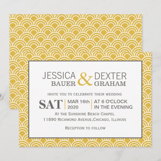 層状ホタテ 招待状 (正面/裏面)