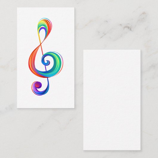 層状レインボートレブルクレフ、 音符記号 コーリングカード (正面/裏面)