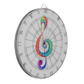 層状レインボートレブルクレフ、 音符記号 ダーツボード (正面左)