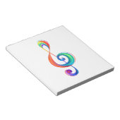 層状レインボートレブルクレフ、 音符記号 ノートパッド (アングル)