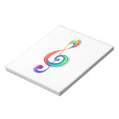 層状レインボートレブルクレフ、 音符記号 ノートパッド (回転)