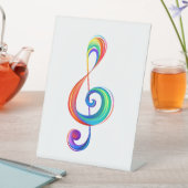 層状レインボートレブルクレフ、 音符記号 台座サイン (インサイチュ)