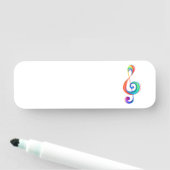 層状レインボートレブルクレフ、 音符記号 名札 (インサイチュ)