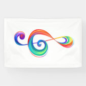 層状レインボートレブルクレフ、 音符記号 横断幕 (横)