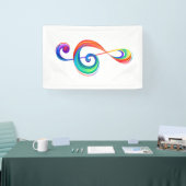 層状レインボートレブルクレフ、 音符記号 横断幕 (トレードショー)