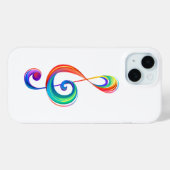 層状レインボートレブルクレフ、 音符記号 Case-Mate iPhoneケース (裏面 (横))