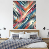 層状抽象芸術ス絵を描プ キャンバスプリント (インサイチュ (寝室))