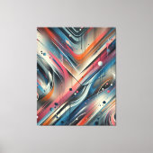 層状抽象芸術ス絵を描プ キャンバスプリント (正面)