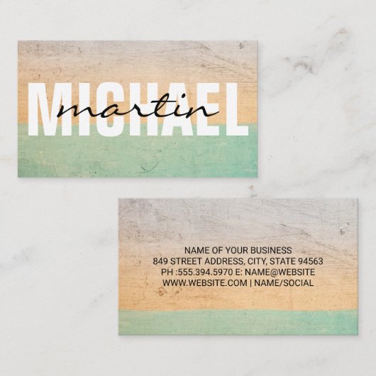 層状文字 名刺 (正面/裏面)