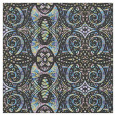 層状渦巻形の花柄 ファブリック (クローズアップ)