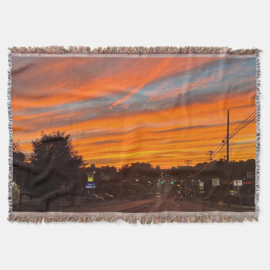 層状雲の夕焼け スローブランケット (正面)