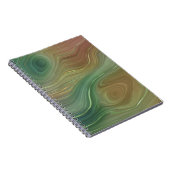 層自然 |エメラルドグリーンブラウン金ゴールドアゲート ノートブック (右側)