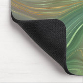 層自然 |エメラルドグリーンブラウン金ゴールドアゲート マウスパッド (コーナー)