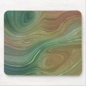 層自然 |エメラルドグリーンブラウン金ゴールドアゲート マウスパッド (正面)