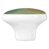 層自然 |ニュートラルグリーンブラウン金ゴールド瑪瑙 セラミックノブ (側面)