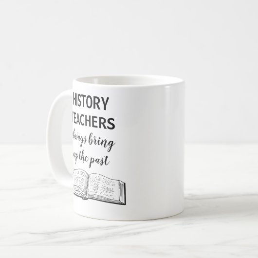 履歴おもしろい先生ギフトコーヒーマグ コーヒーマグカップ (正面左)