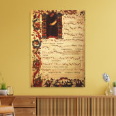 履歴のあるミュージカル表記のページ キャンバスプリント (インサイチュ (リビング))