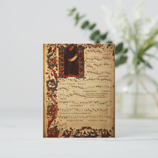 履歴のあるミュージカル表記のページ ポストカード (スタンド正面)