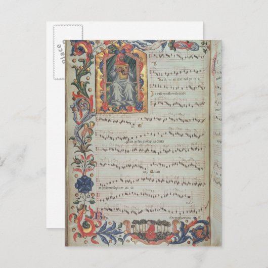 履歴のあるミュージカル表記のページ ポストカード (正面/裏面)