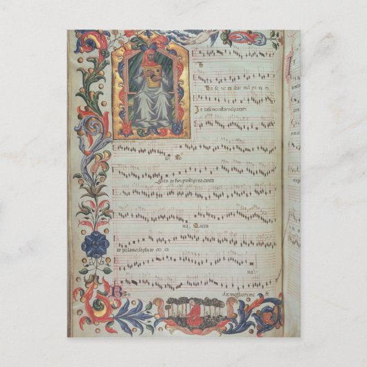 履歴のあるミュージカル表記のページ ポストカード (正面)