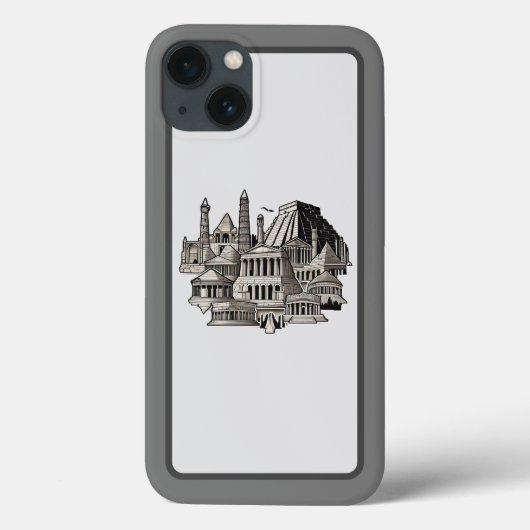 履歴の白黒アイコン Case-Mate iPhoneケース (裏面)