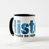 履歴の青を繰り返す マグカップ (正面左)