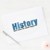 履歴の青を繰り返す 楕円形シール (封筒)